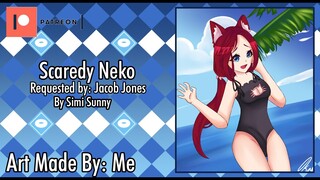 Scaredy Neko - (Neko Girl x Listener) [ASMR Roleplay] {F4M}