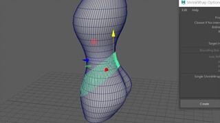 Maya tutorial: How to use the ShrinkWrap deformer?