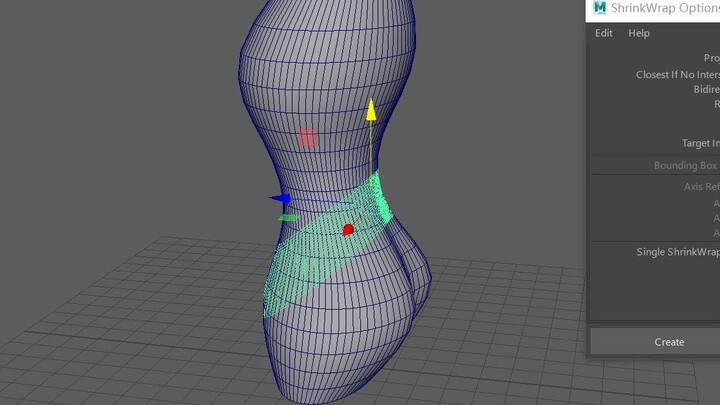 บทช่วยสอนของ Maya: วิธีใช้ตัวเปลี่ยนรูปหด (ShrinkWrap)