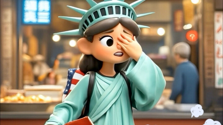Apa yang dimakan Patung Liberty di Tiongkok?