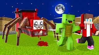 Mikey and JJ Survived 100 Days Of Attack Choo Choo Charles in Minecraft (Maizen Mizen Mazien)