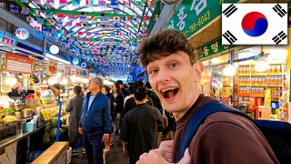Americans Eat Korean Street Food at Popular Seoul Market 🇰🇷