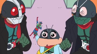 Kamen Rider Crayon Shin-chan Baru: Crossover Tendangan Ksatria Gaiden Shin-chan, semuanya masih berg