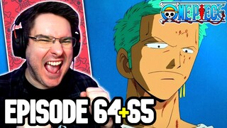 ZORO VS EVERYONE! | One Piece Episode 64 & 65 REACTION | Anime Reaction