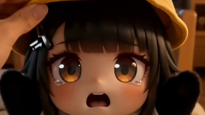 Cục cưng, em che mất màn hình tivi của anh rồi, anh sẽ phạt em vì không có mũ nhé!