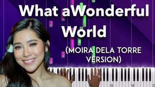 What a Wonderful World by Louis Armstrong (Moira deal Torre version) piano cover + sheet music