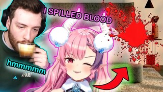 ironmouse woke up with BLOOD all over her chest and she is with CDawgVA in a dressing room