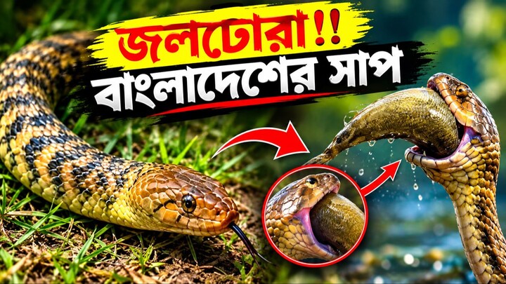 জলঢোরা সাপ কি বিষধর? | বাংলাদেশের জলঢোঁড়া সাপ | Checkered Keelback | sommohon | সম্মোহন