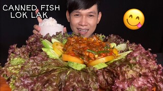 MUKBANG CANNED FISH LOK LAK | MukBang Eating Show ( eat delicious)