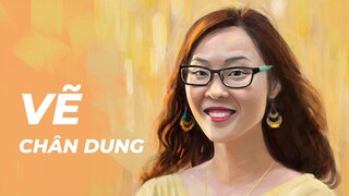 painting digital - vẽ chân dung kỹ thật số