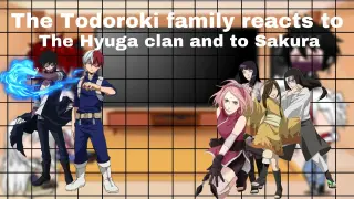 The Todoroki family reacts to the Hyuga clan and Sakura Haruno | Luna Gacha