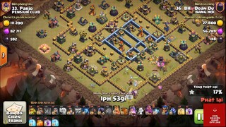 BASE WAR HALL 14 6 TURN CHƯA NÁT TRONG TRẬN WAR ELITE 50 - COC - Turn 4 #game