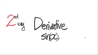 2nd/4ways: trig derivative sin(x)