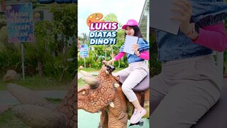 LUKIS SAMA NAEK DINO?? 😱🦕 #LukiSama #OliviaValent