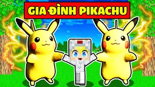 TÔ GÀ EM BÉ ĐƯỢC GIA ĐÌNH PIKACHU NHẬN NUÔI TRONG MINECRAFT *24H SỐNG CHUNG VỚI GIA ĐÌNH PIKACHU