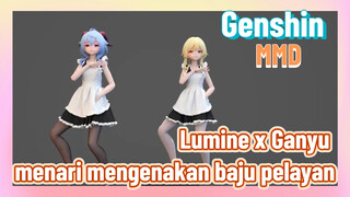 [Genshin, MMD] Lumine x Ganyu menari mengenakan baju pelayan