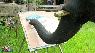 น้องธันวาวาดรูปคืนพระจันทร์เต็มดวง