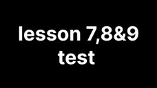 b1german test lesson 7,8&9