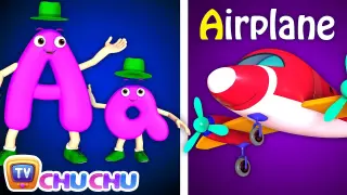 Phonics Song 2 with TWO Words in 3D - A For Airplane - ABC Alphabet Songs with Sounds for Children