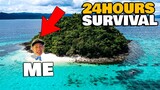 Living in SCARY ISLAND (ALONE) for 24 HOURS! No foods, No water, No shelter