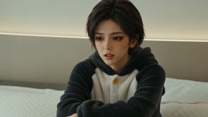 What does little E look like when left home alone? (*^▽^*)