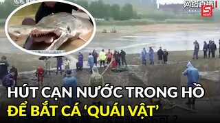 Trung Quốc hút cạn hơn 200.000m3 nước trong hồ để bắt cá 'quái vật'