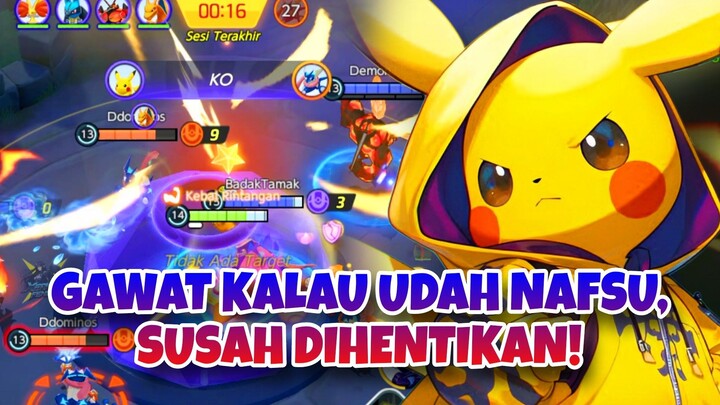 GAWAT KALAU UDAH NAFSU, SUSAH DIHENTIKAN! - Pokemon Unite Moments