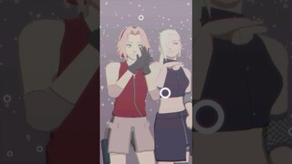 【 MMD ナルト!- NARUTO 】— Cookiee Kawaii - Violin Dance .【 Ino & Sakura.「いのサクラ」】#mmd #naruto #shorts