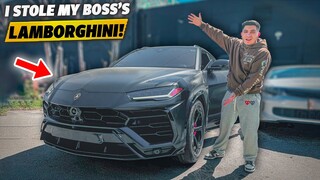 I STOLE MY BOSS'S LAMBORGHINI! (COOLKICKS LA OWNER)