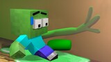 Monster School: The SAD Origin Of The Green Rainbow Friend | Minecraft Animation