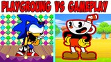 FNF Character Test | Gameplay VS Playground | Cuphead | Corrupted Sonic | Indie Cros Sans | Impostor