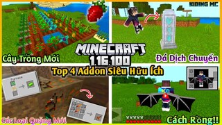 Top 4 Addon Mới Cực Hữu Ích Mà Bạn Nên Biết Khi Chơi Minecraft Pe 1.16.100 (Có Link) | KIDING MC