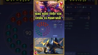 Bảng Ngọc Triệu Vân chuẩn và mạnh nhất Liên Quân #shorts #liênquânmobile