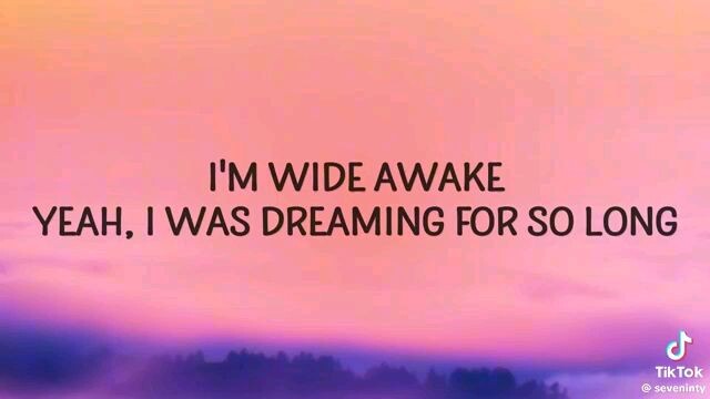 I'M WIDE AWAKE(lyrics)