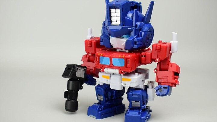 The wheels are all hidden! Transformers MS Mushroom Head Q Version Optimus Prime