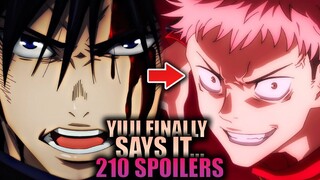 YUJI FINALLY SAYS IT / Jujutsu Kaisen Chapter 210 Spoilers