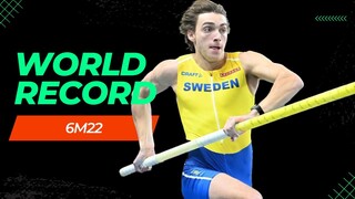 6.22 m WORLD RECORD - Mondo Duplantis clears 6.22m | All Star Perche, Clermont-Ferrand, France