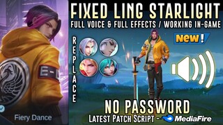 Fixed Ling Starlight Skin Script No Password | Full Sound & Full Effects | Mobile Legends