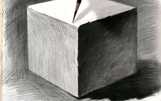 Demo Singkat Cara Menggambar Kubus Geometris untuk Pemula Seni Sketsa