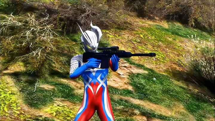 Ultraman fights monsters