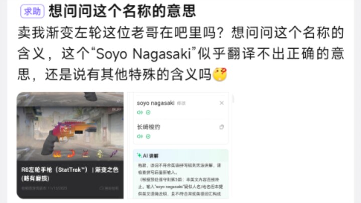 Mohon bantuannya, ingin bertanya apa arti nama Soyo Nagasaki