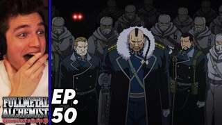 THE PROMISED DAY BEGINS!! CHAOS EVERYWHERE... | Fullmetal Alchemist: Brotherhood Episode 50 REACTION