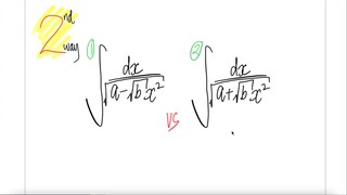 2nd way: integral 1) ∫1/√(a - √b x^2)dx  vs 2) ∫1/√(a - √b x^2) dx
