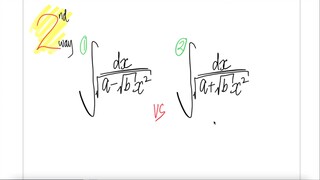 2nd way: integral 1) ∫1/√(a - √b x^2)dx  vs 2) ∫1/√(a - √b x^2) dx