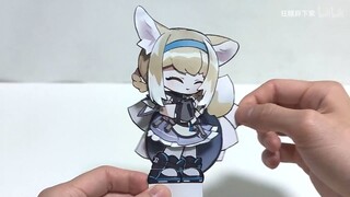 Belajar Buat Papercraft Bisa Gerak Karakter Anime Suzuran (Arknights)