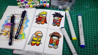Gambar anime versi Among us (Saitama Luffy Naruto Goku)