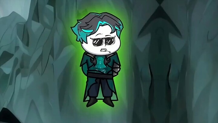 A pearl lotus in the eternal blue sky, its nine petals open to support the sky