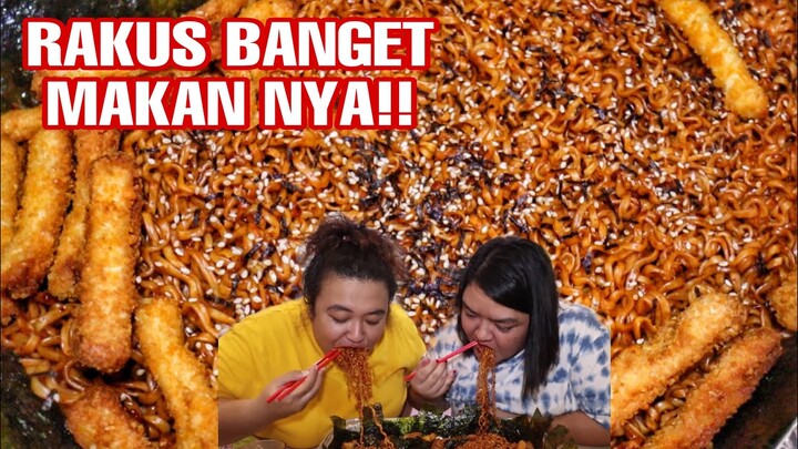 ASMR MUKBANG 6 BUNGKUS SAMYANG + NUGGET + SODA + DONUT!! RAKUS MAKSIMAL!!