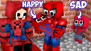Monster School: New Baby Spider Man Family No Way Home Bad Parents Sad Story - Minecraft Animation