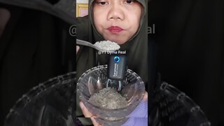 DYMA |ASMR RAW RICE EATING |Makan Beras | asmrrawriceeating| #asmrsounds  #asmr #shorts #mukbang